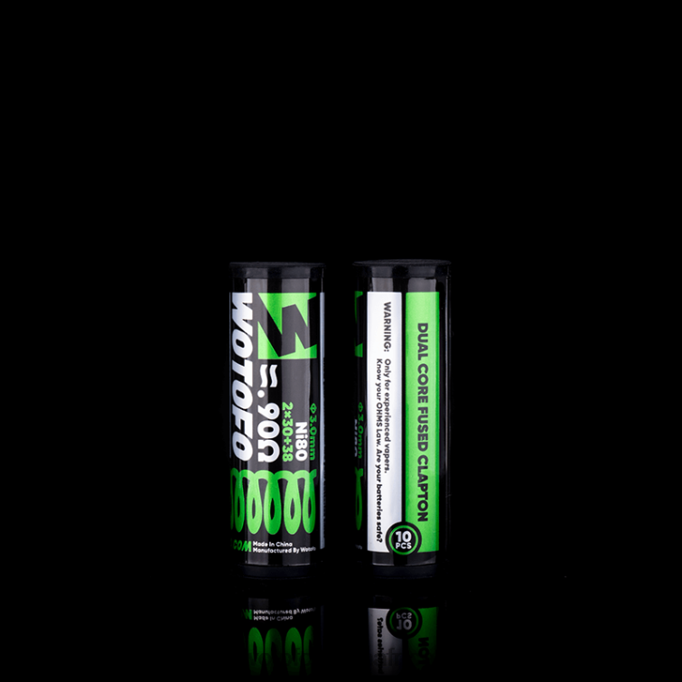 Wotofo PREBUILT COILS DUAL CORE FUSED CLAPTON 0.90 OHM 10PCS F684N326 Wotofo Flavors