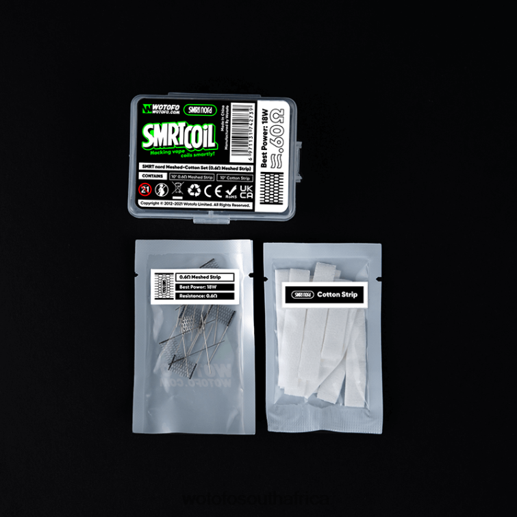 Wotofo SMRT NORD MESH-COTTON SET 0.6OHM MESH+COTTON F684N350 Wotofo Price